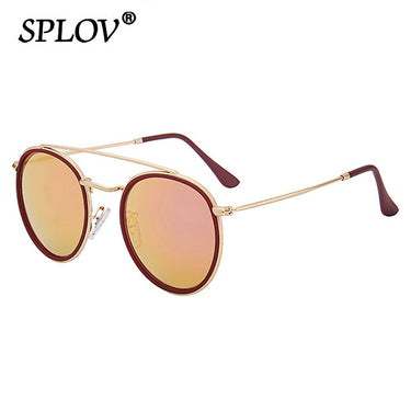 Retro Round Metal Sunglasses Men Women Steampunk Brand Designer Glasses AV8R
